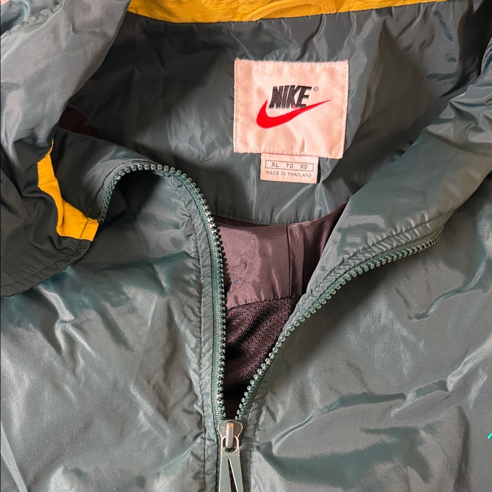 Vintage 90s YTK Green and Yellow Windbreaker Jacket - Picture 2 of 6